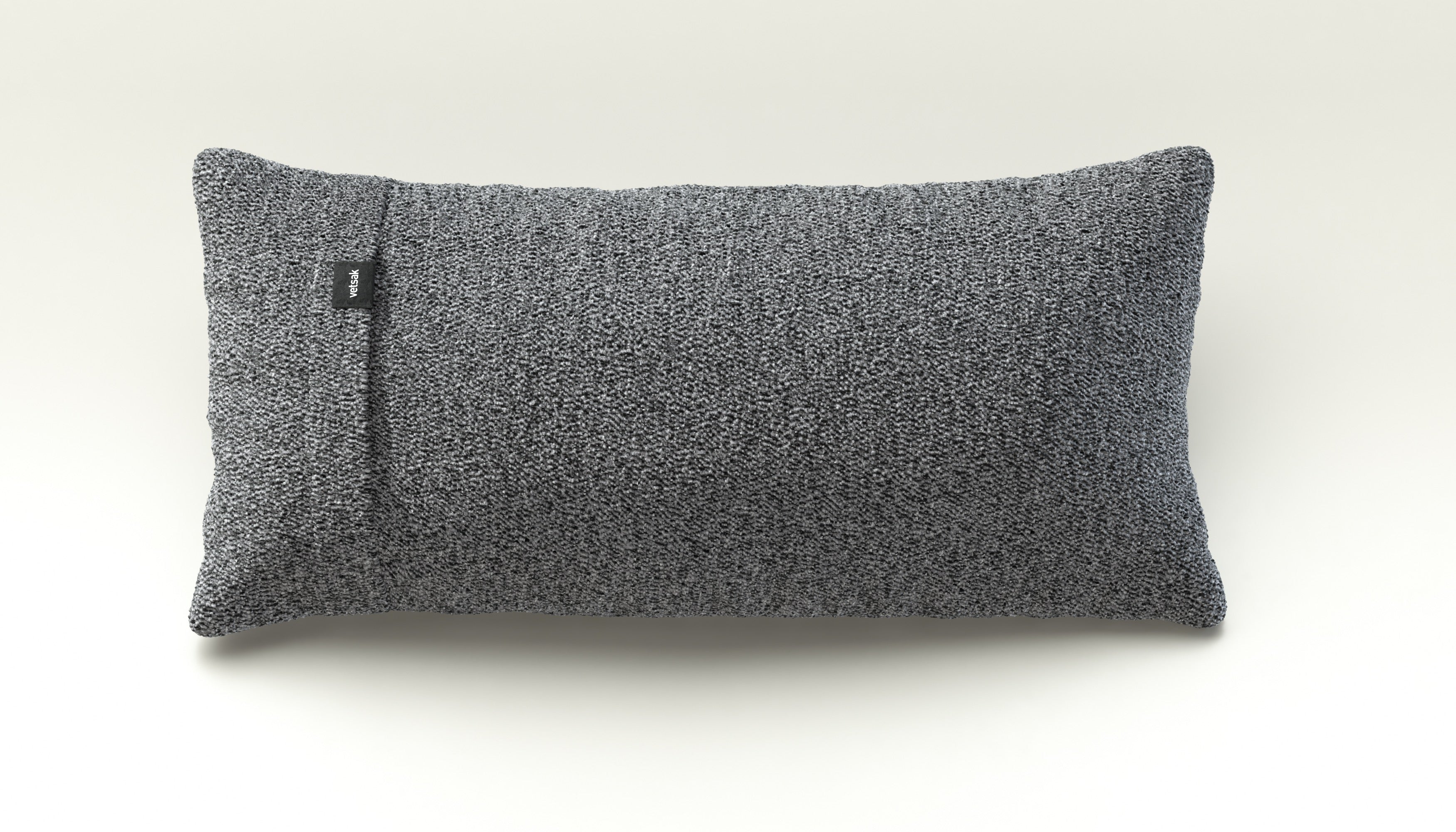 Kompaktes Kissen von vetsak in Anthracite Loop Loop – modernes Bouclé-Kissen mit weicher Textur