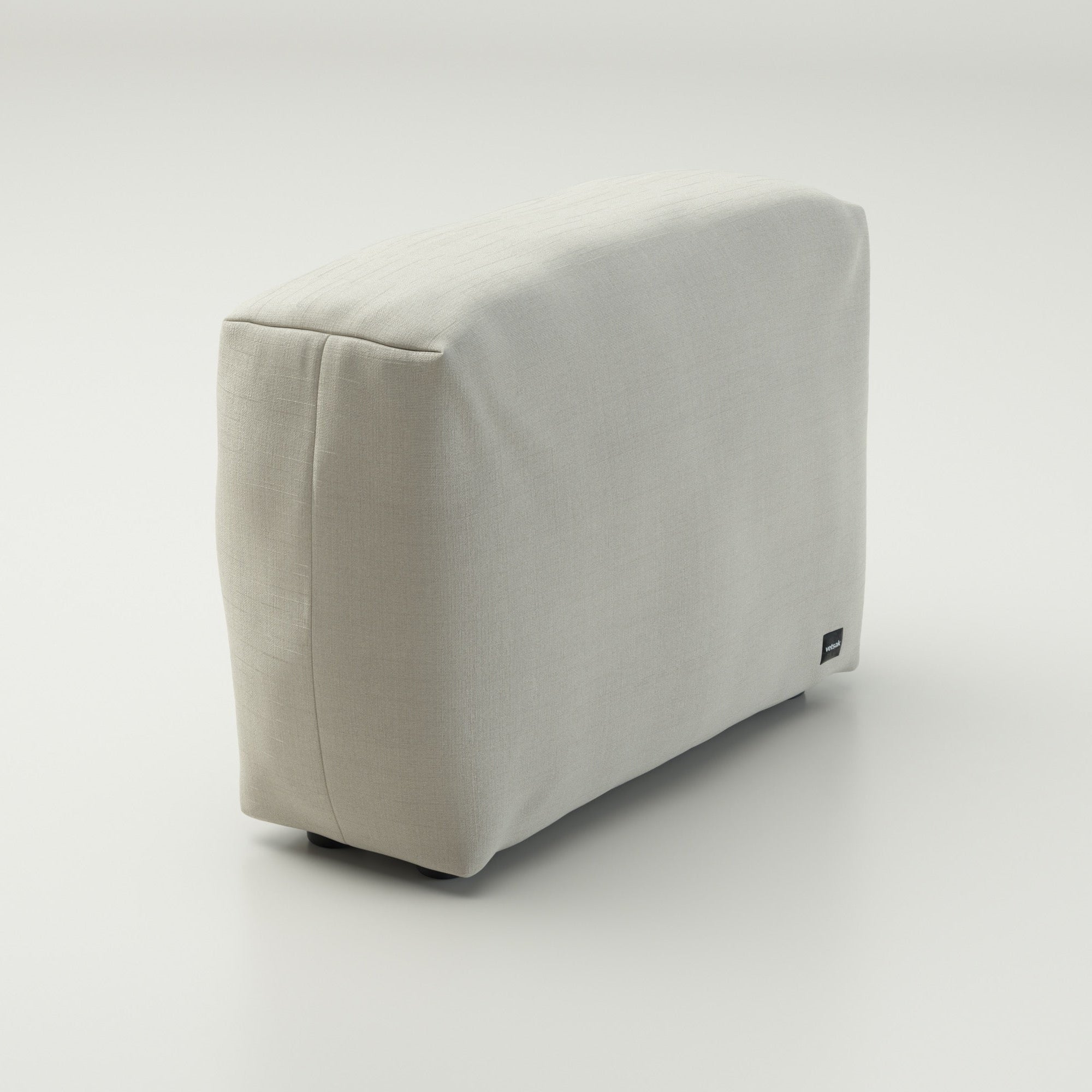 Vetsak Outdoor Sofa Seitenteil Medium 84x31 cm in Pique Creme – wetterfester Sofazusatz in hellem Beige