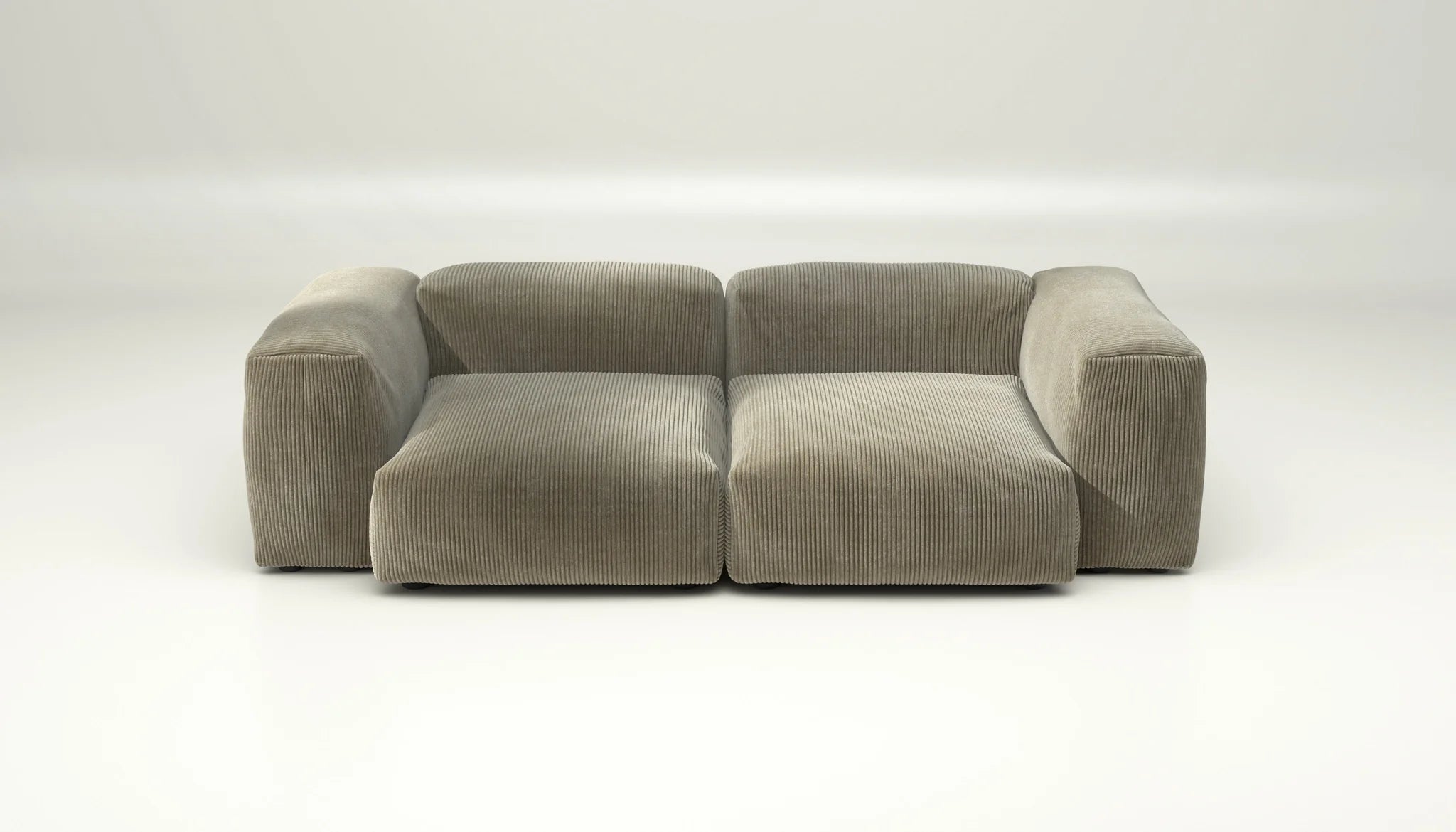 Sofa Vetsak SET 02 M in Cord Velour Khaki – wohnliches Modulsofa in Naturtönen für harmonische Räume