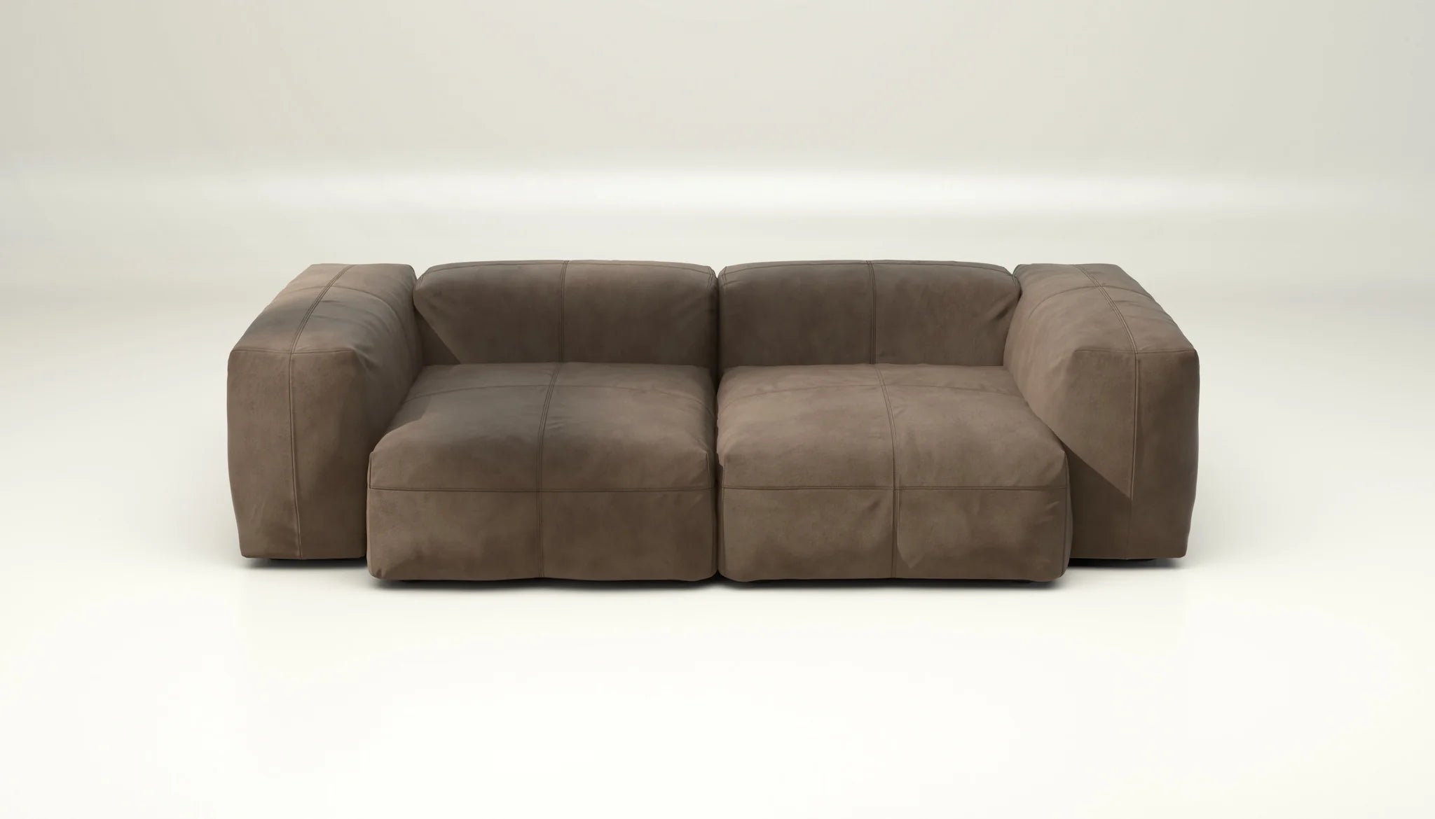 Vetsak Echtleder Sofa Cacao – SET 02 M mit brauner Eleganz für stilvolle Räume