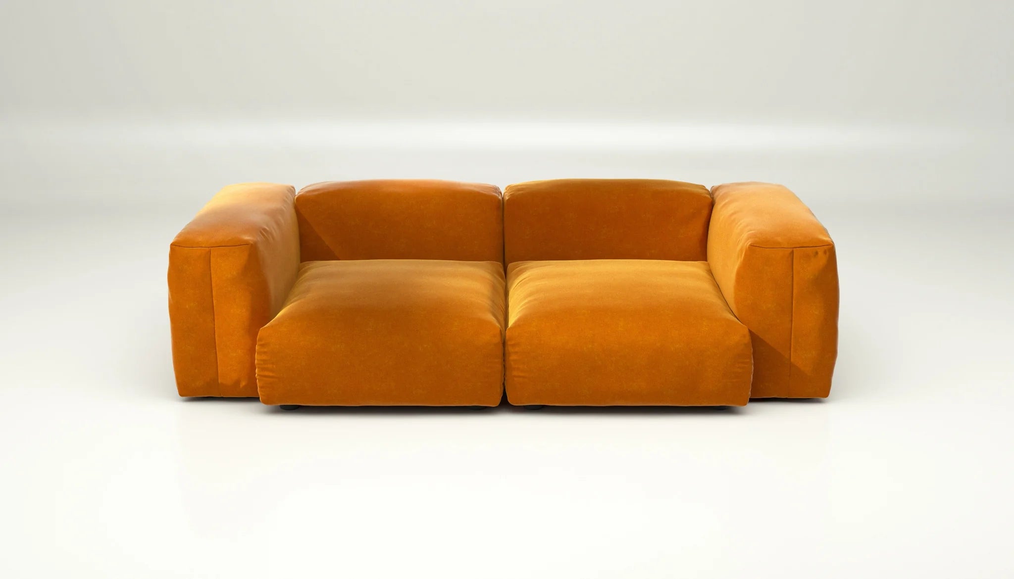 Vetsak Sofa SET 02 M in Orange Blaze – auffälliges Designerstück in leuchtender Farbe