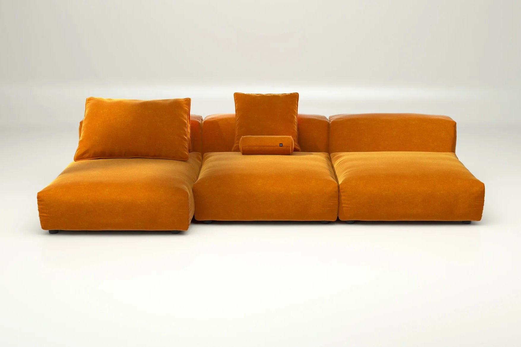 Vetsak Sofa Set 04 mit Orange Blaze – mit Kissen, ausdrucksstarkes Design für moderne Wohnkonzepte
