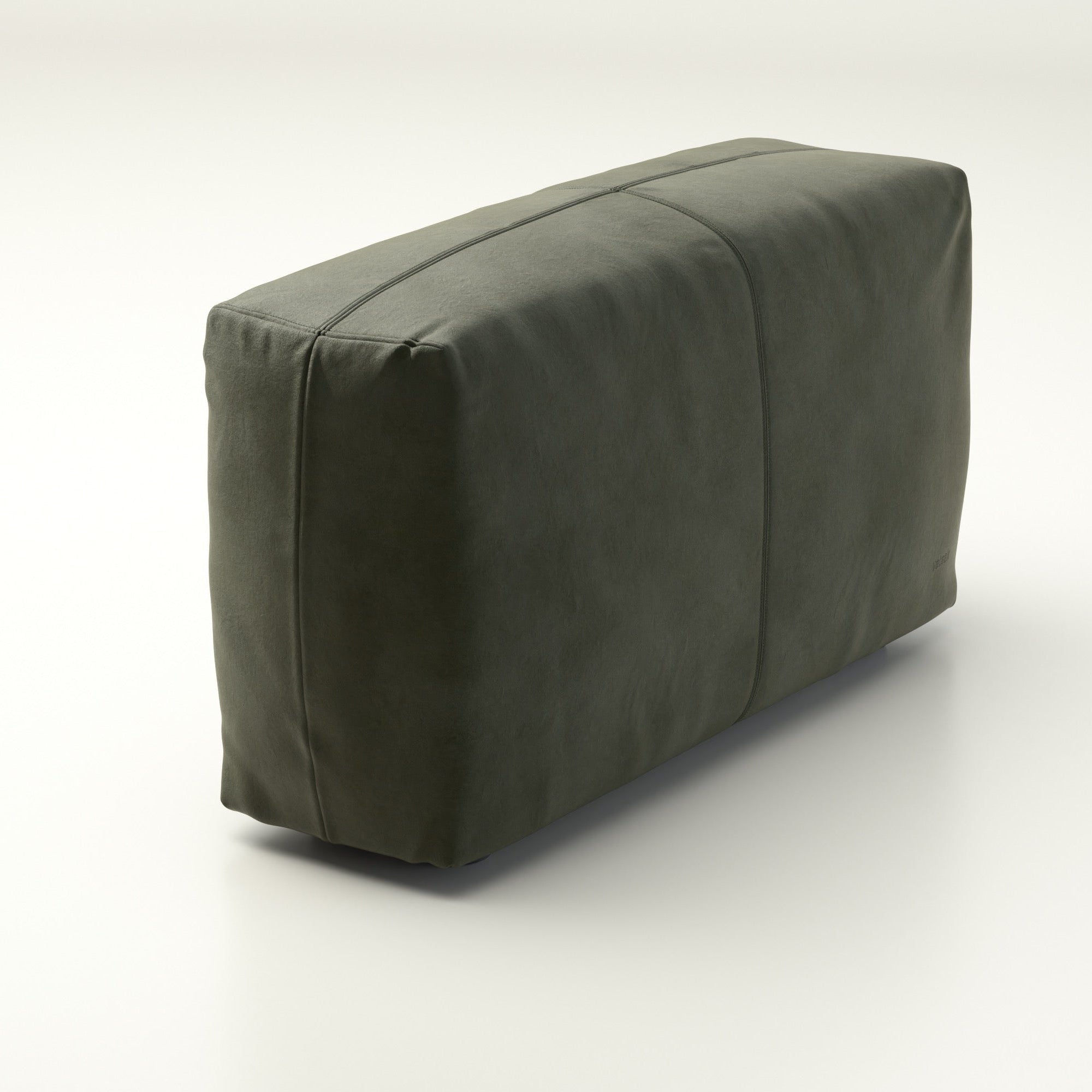 Sofa Seitenteil Large 105x31 cm Vetsak Leder Olive – weicher Abschluss in organischem Grün