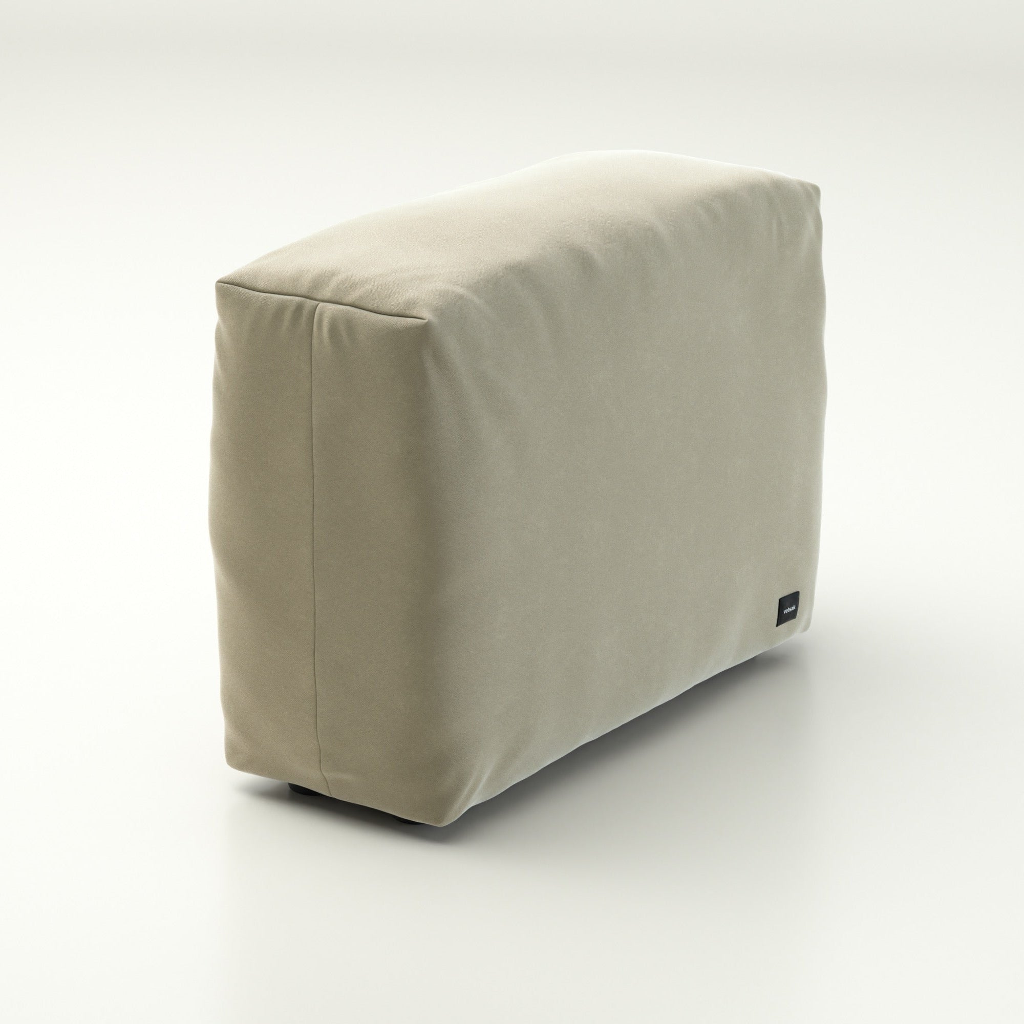 Sofa Seitenteil Medium 84x31 cm in Suave Pearl – helles Samtmodul für modernes Wohnen