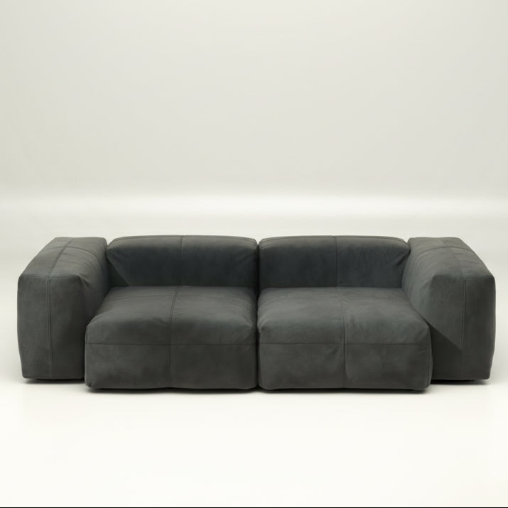 Modulares Sofa SET 02 von vetsak in Größe M mit Echtleder in Dark Grey – luxuriöser Look in modernem Dunkelgrau