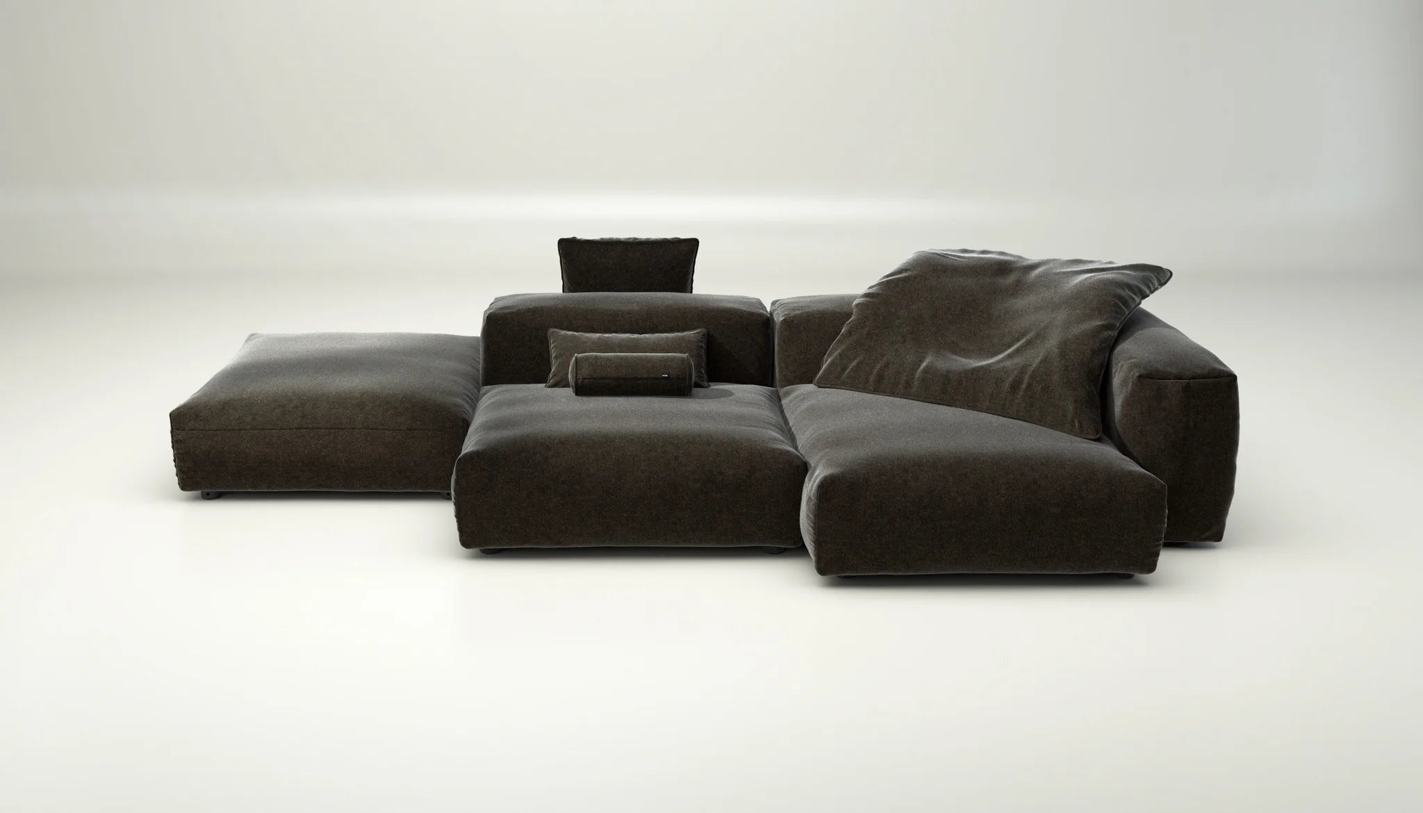 Suave Anthracite Sofa Set 09 mit Kissen – zeitloser Komfort mit stylischer Tiefe