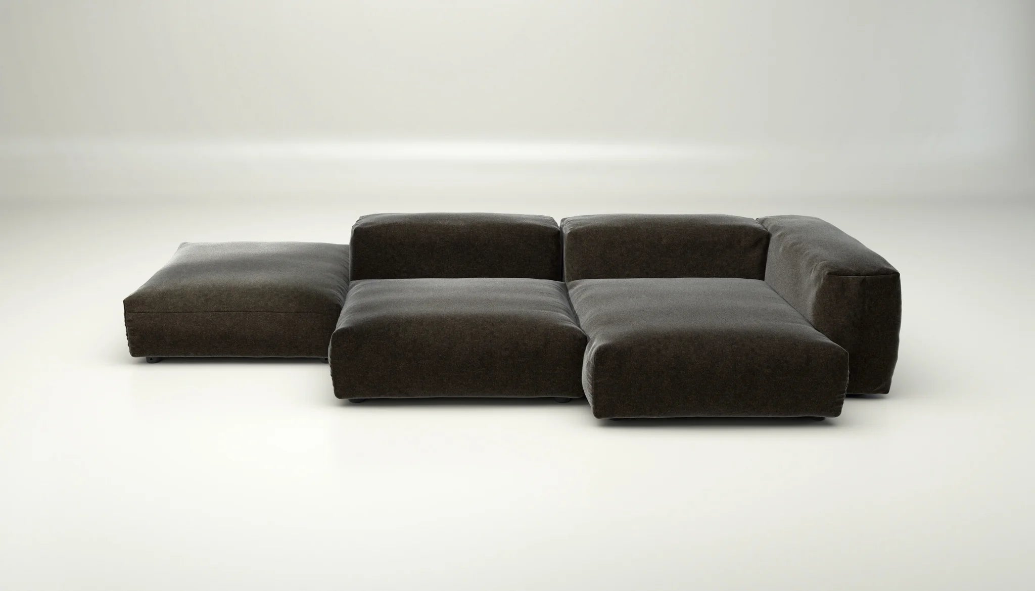 Vetsak Sofa Set 09 in Suave Anthracite – modernes Design in dunklem Anthrazit, ohne Kissen