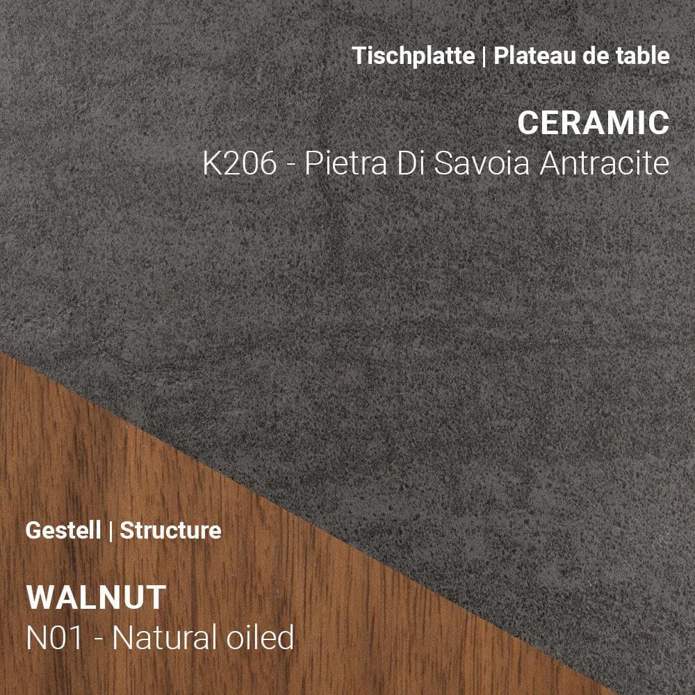 Esstisch DOLMEN T0700 - Keramik & Nussbaum | Mobitec | Homestorys