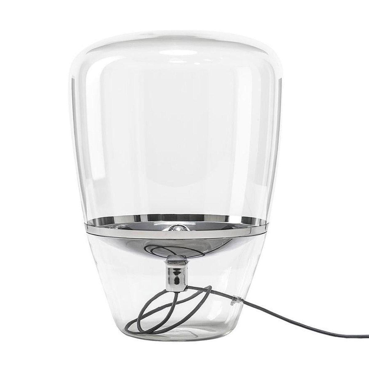 Tischlampe BALLOONS PC858 von Brokis mit transparentem Glas und Reflektor in Chrom – minimalistisches Design mit schwebender Lichtwirkung