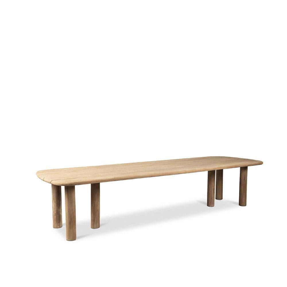 Esstisch CARLO von Gommaire – eleganter, rechteckiger Outdoor-Esstisch aus recyceltem Teakholz, wetterfest und robust für Terrasse oder Garten