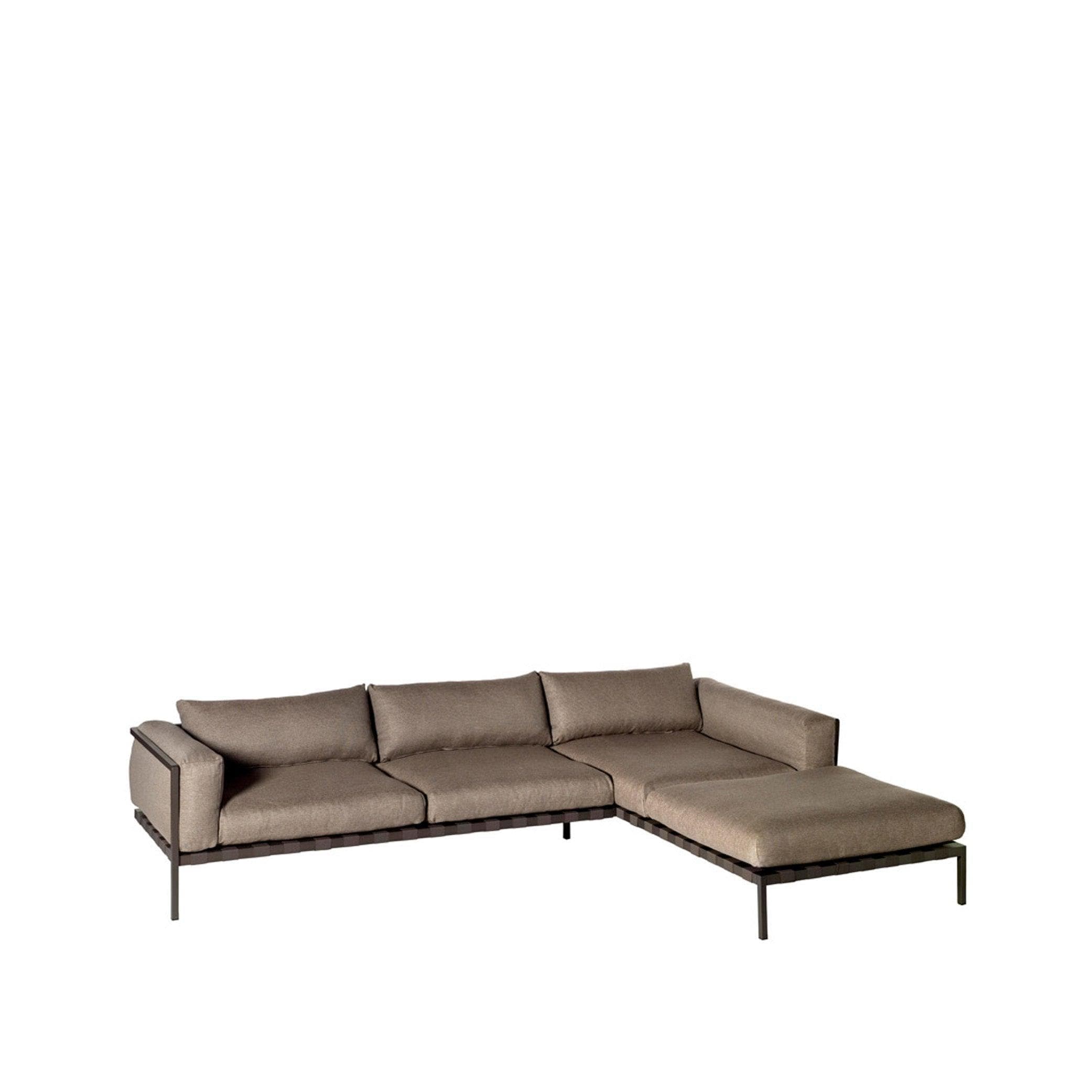 Tribù NATAL ALU Sofa Set 1 - Wengé - Homestorys