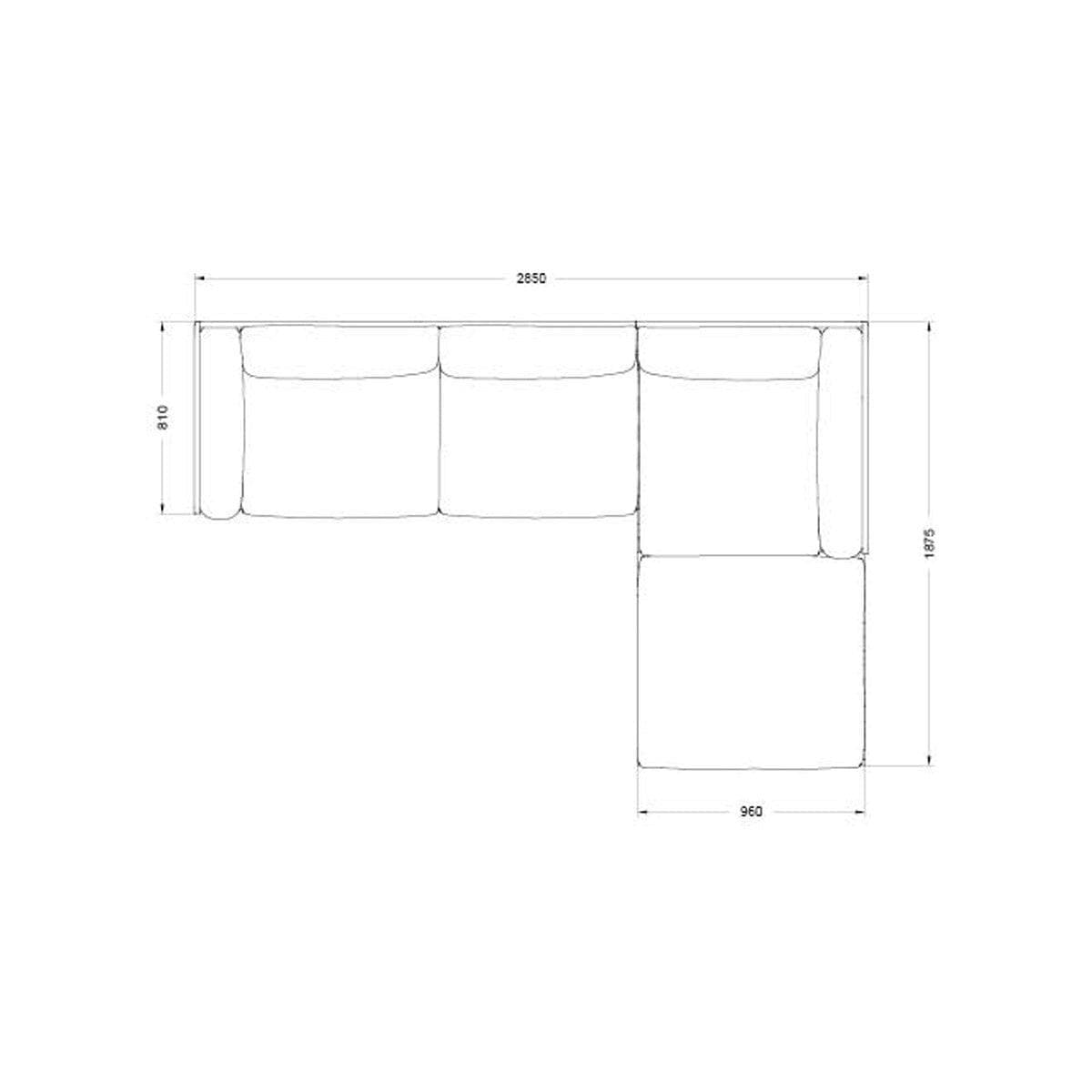 Tribù NATAL ALU Sofa Set 1 - Wengé - Homestorys