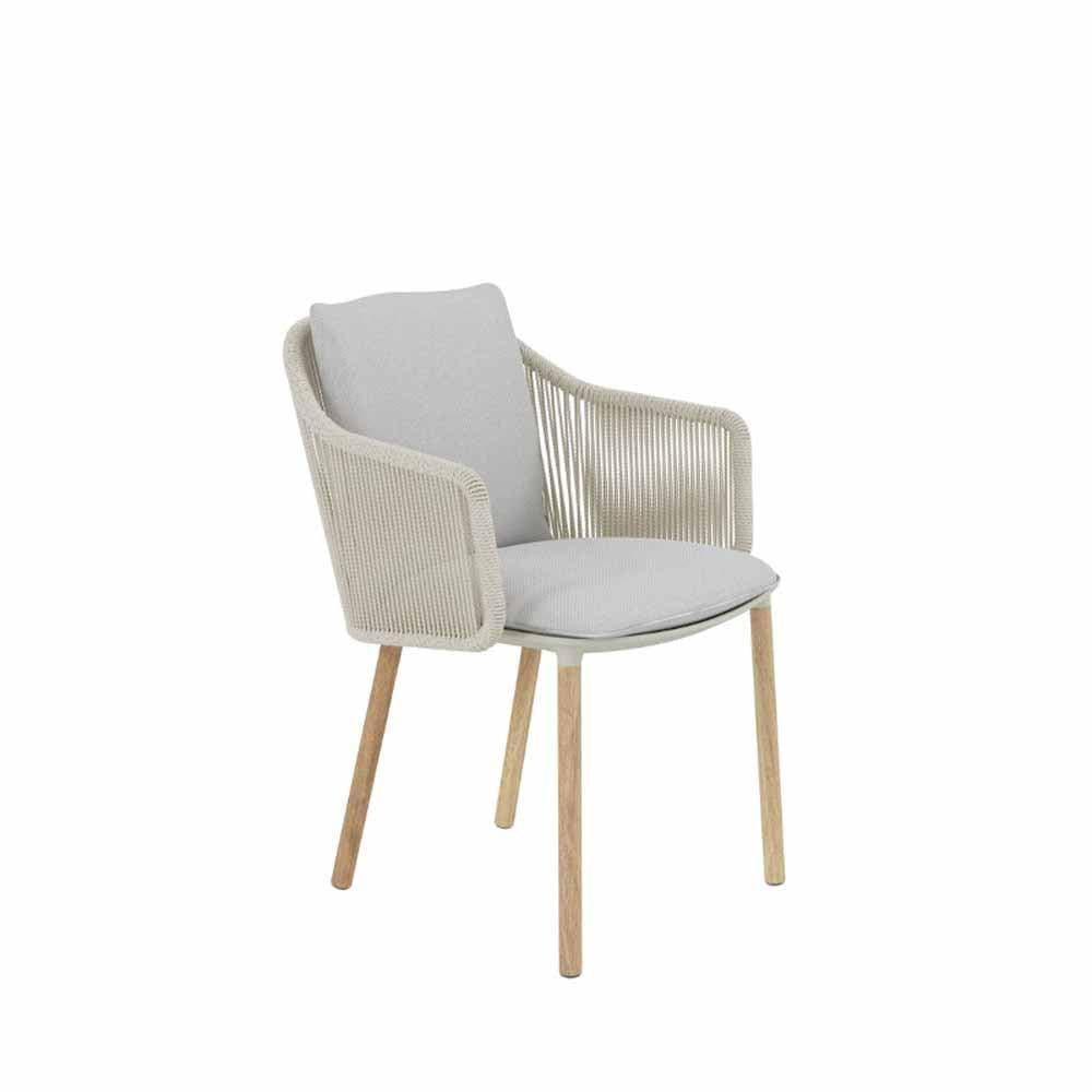 Tribù SENJA armchair incl. cushion - teak/linen - Homestorys