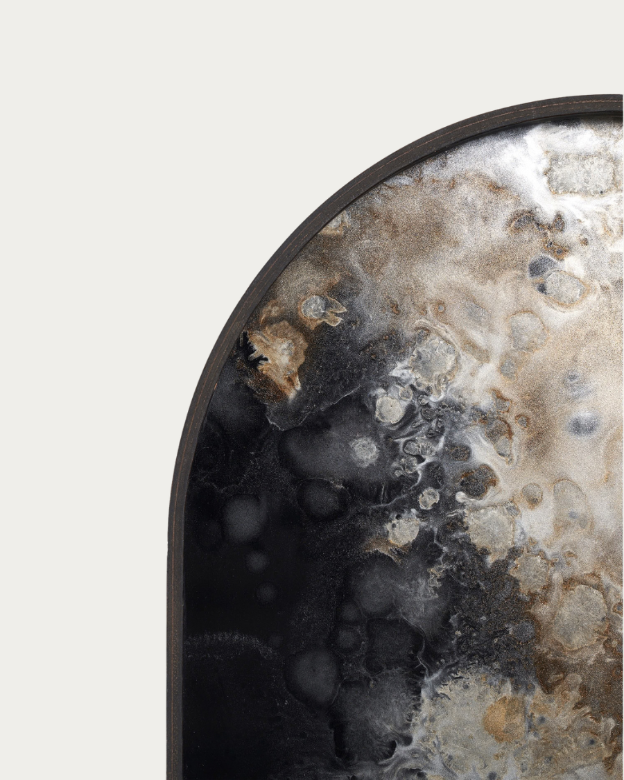 Glass tray CLASSICS Black Organic Oblong - 71x36