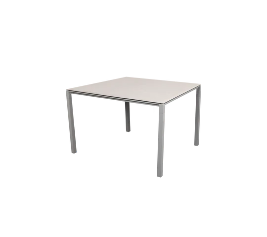 Dining table PURE light grey 100x100