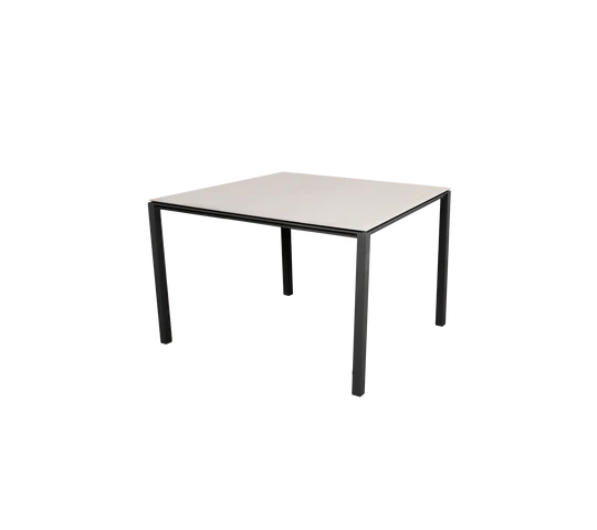 Table à manger PURE Lava Gris 100x100