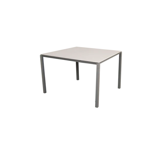 Table à manger pure taupe 100x100