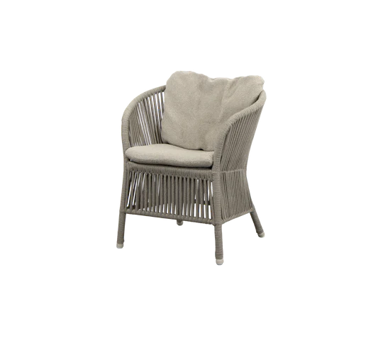 DERBY garden armchair with seat and back cushions