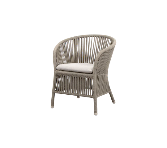 DERBY garden armchair with seat and back cushions