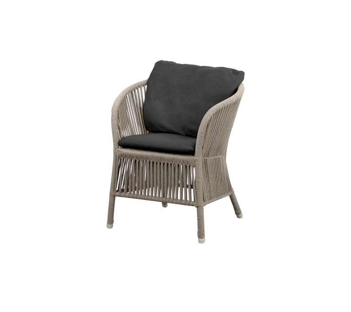 DERBY garden armchair with seat and back cushions