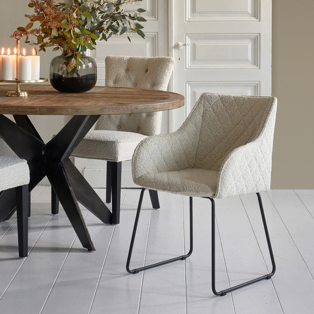 Dining table chair FRISCO DRIVE - White Sand