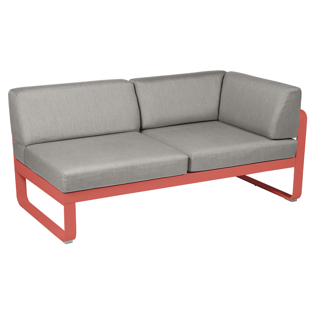 2-seater corner element BELLEVIE with side cushions - right