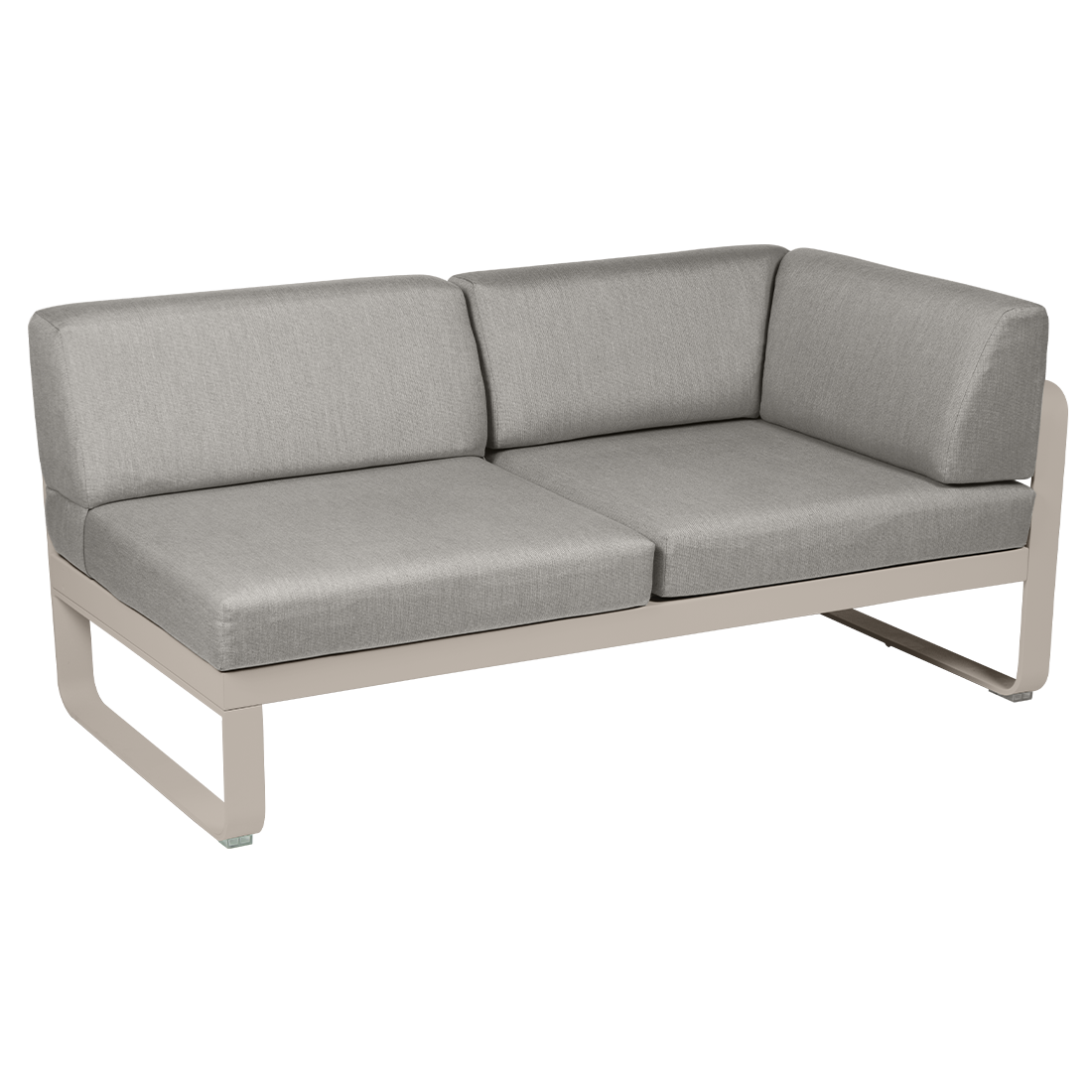 2-seater corner element BELLEVIE with side cushions - right