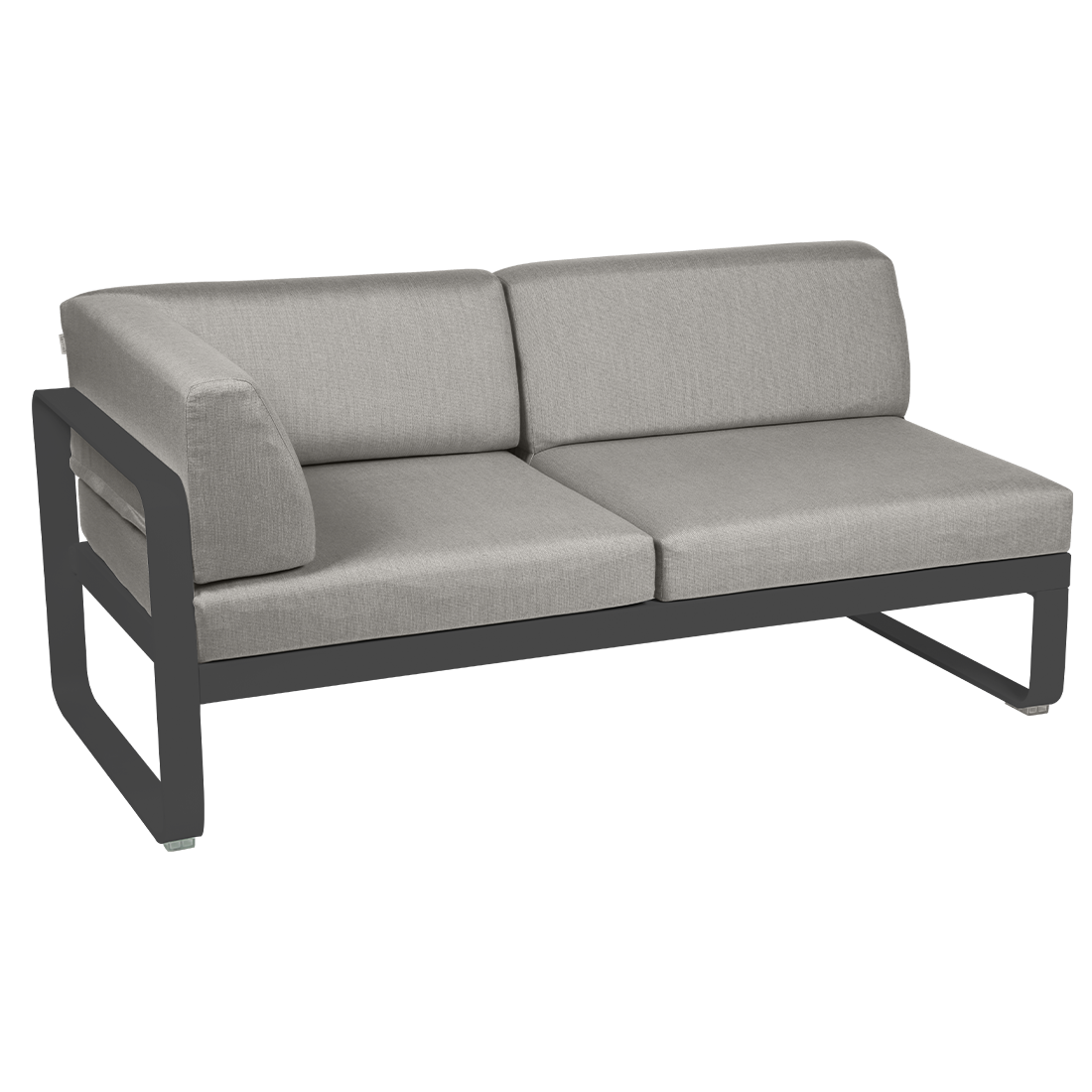 2-seater corner element BELLEVIE with side cushions - left