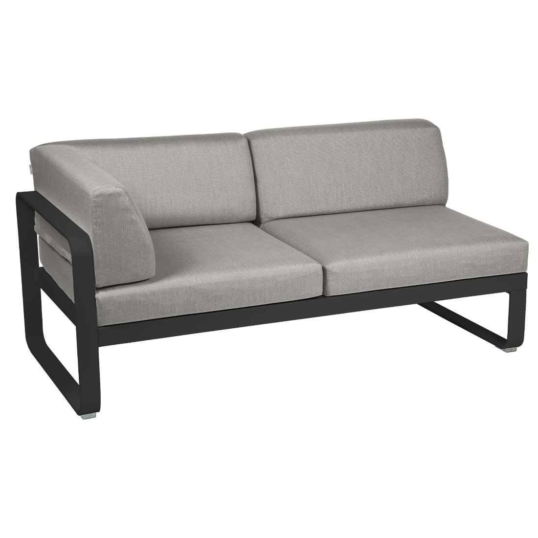 2-seater corner element BELLEVIE with side cushions - left