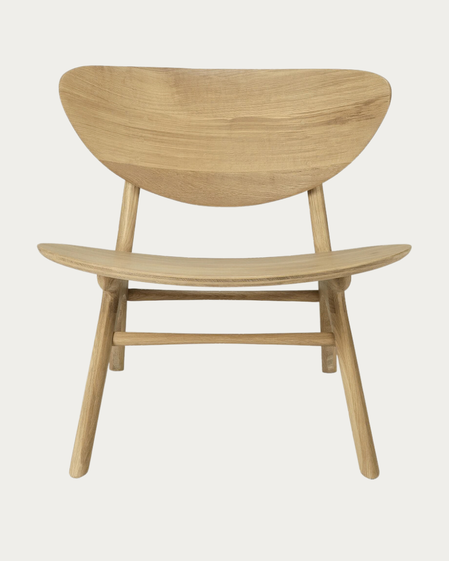 Ethnicraft EYE armchair made of solid oak - front view