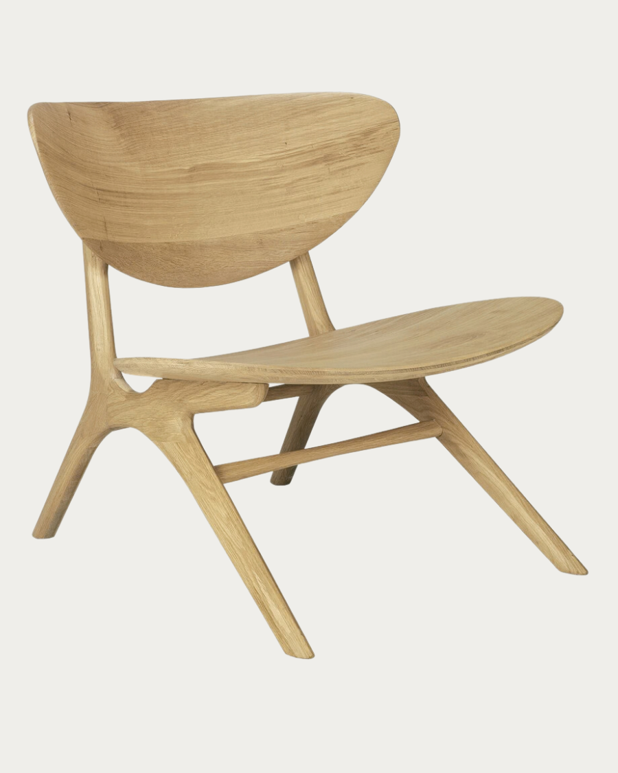 Ethnicraft EYE armchair made of solid oak - side view