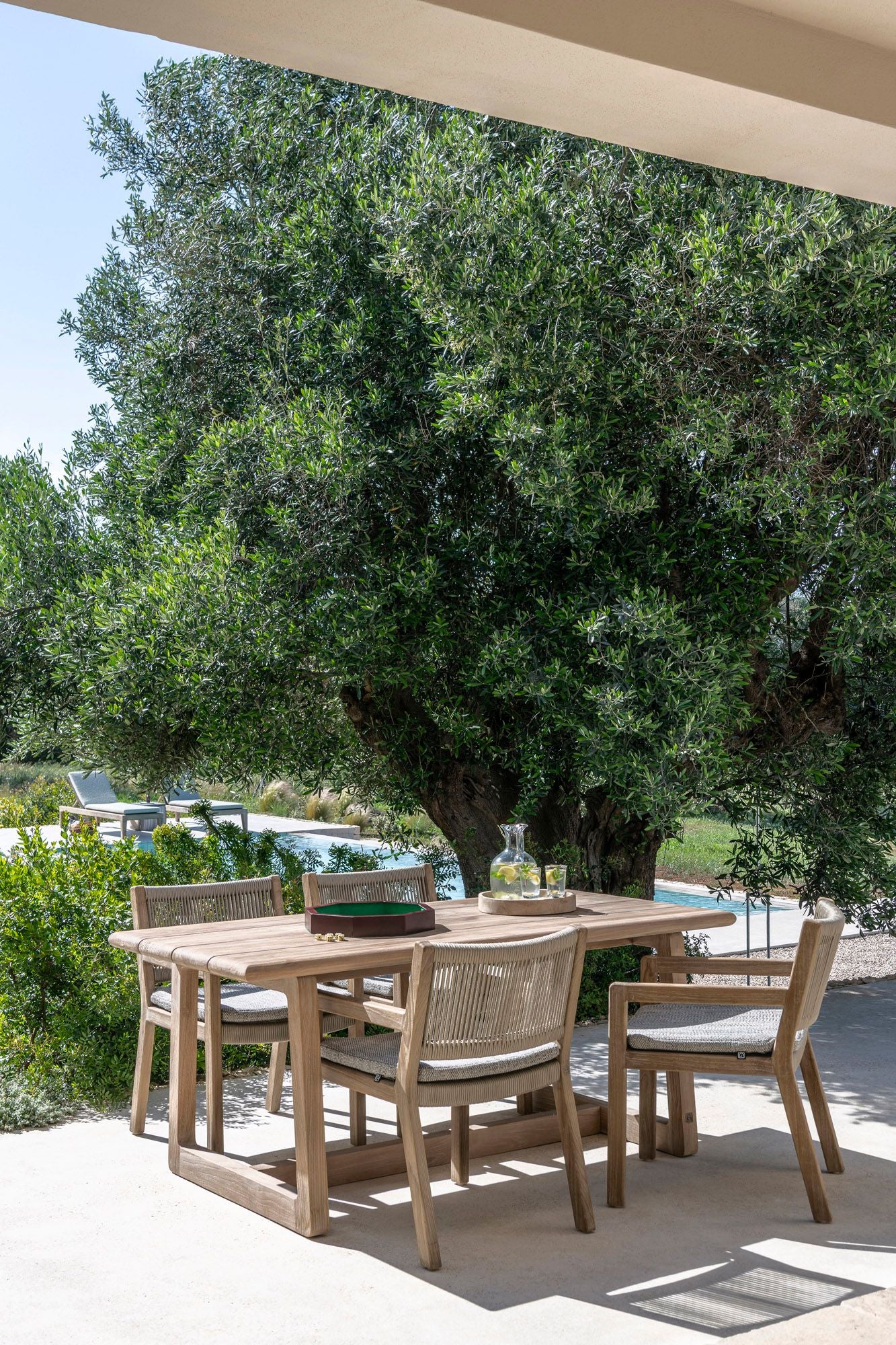 Chaise de jardin avec accoudoirs MARIO Rope