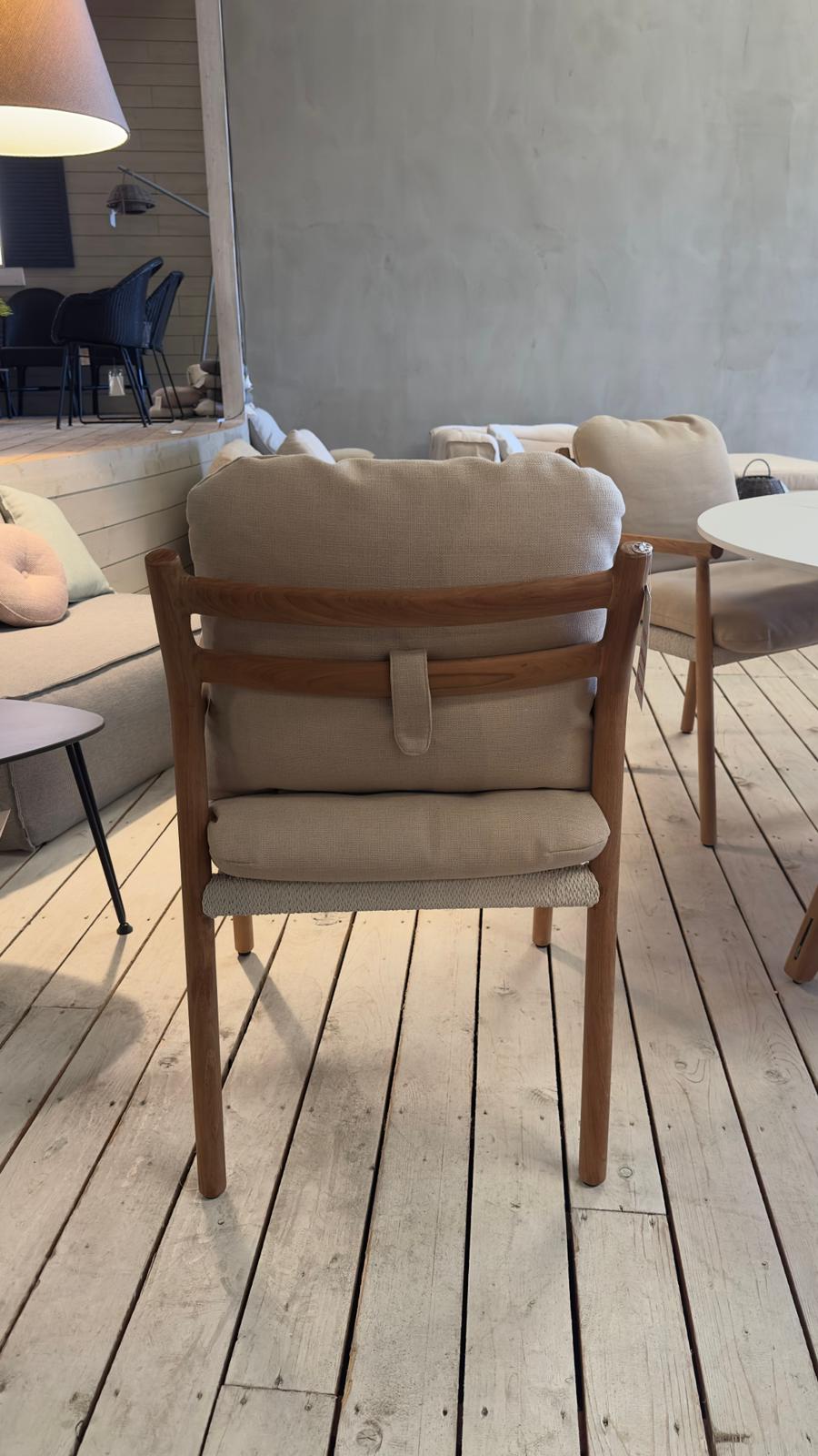 Manutti MUYU Teak and Textilene Rope Pepper Garden Chair (Display Model)