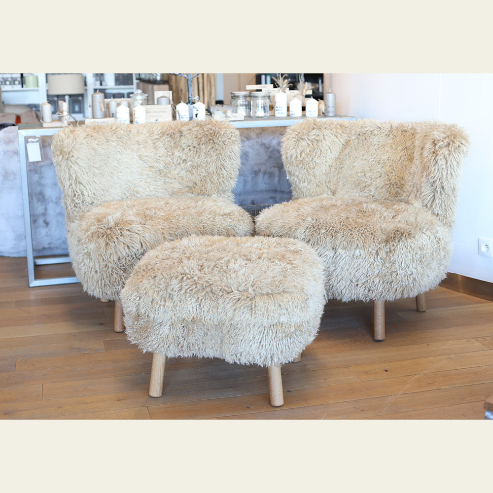 EXPO Natures Collection 2x fauteuil Emil avec pouf