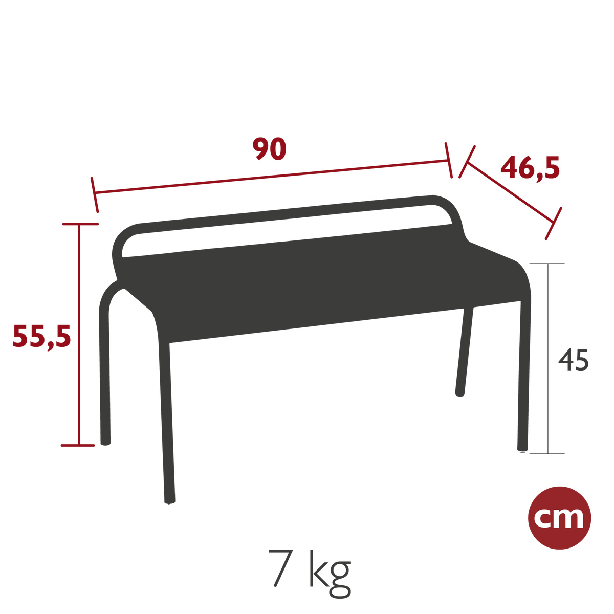 Bench LUXEMBOURG - Compact