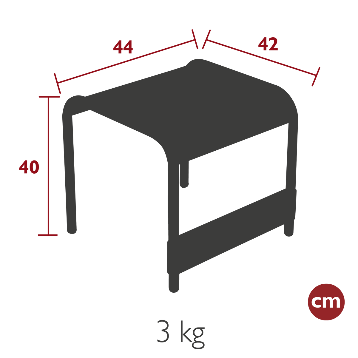 LUXEMBOURG Side Table - 44x42