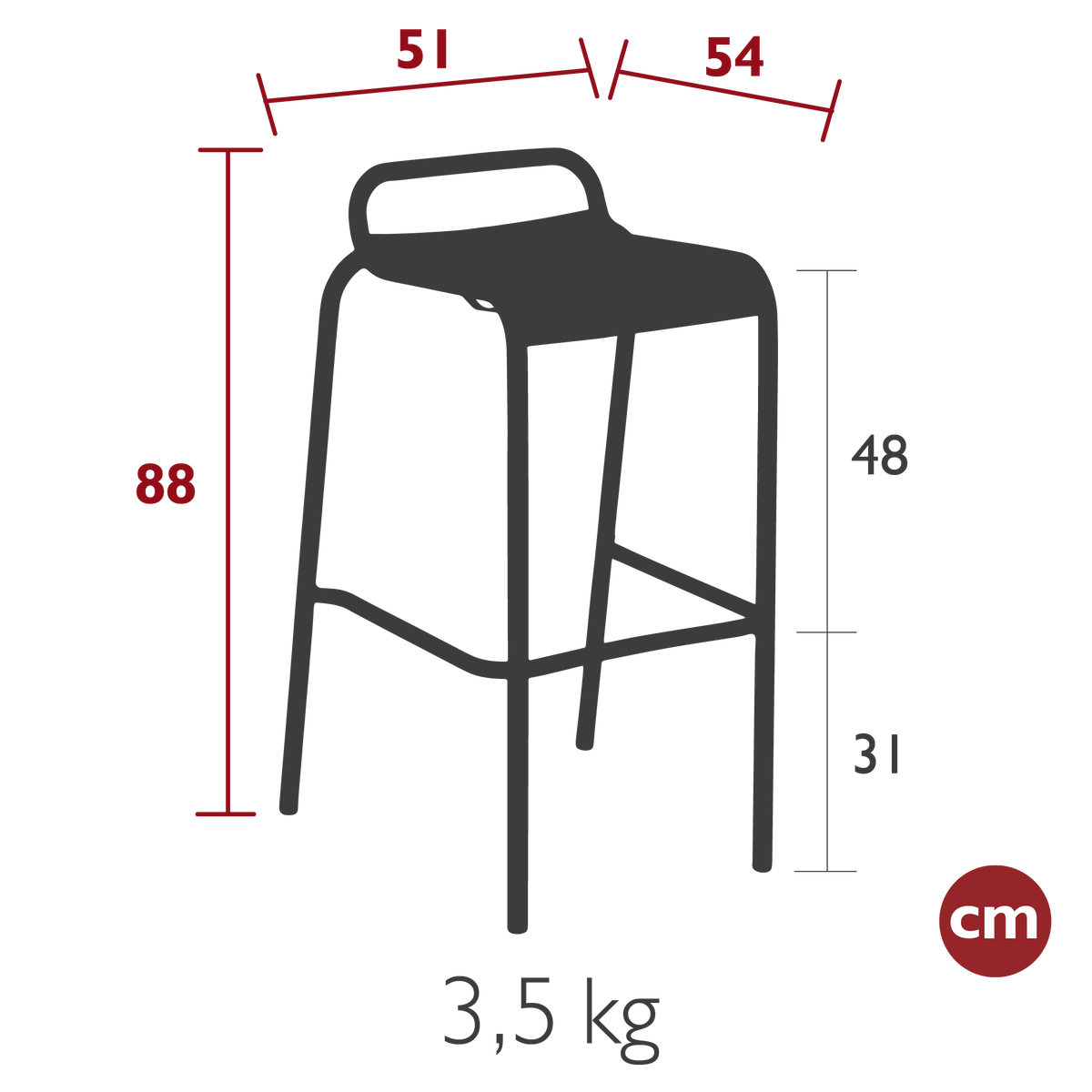 Bar Stool LUXEMBOURG 