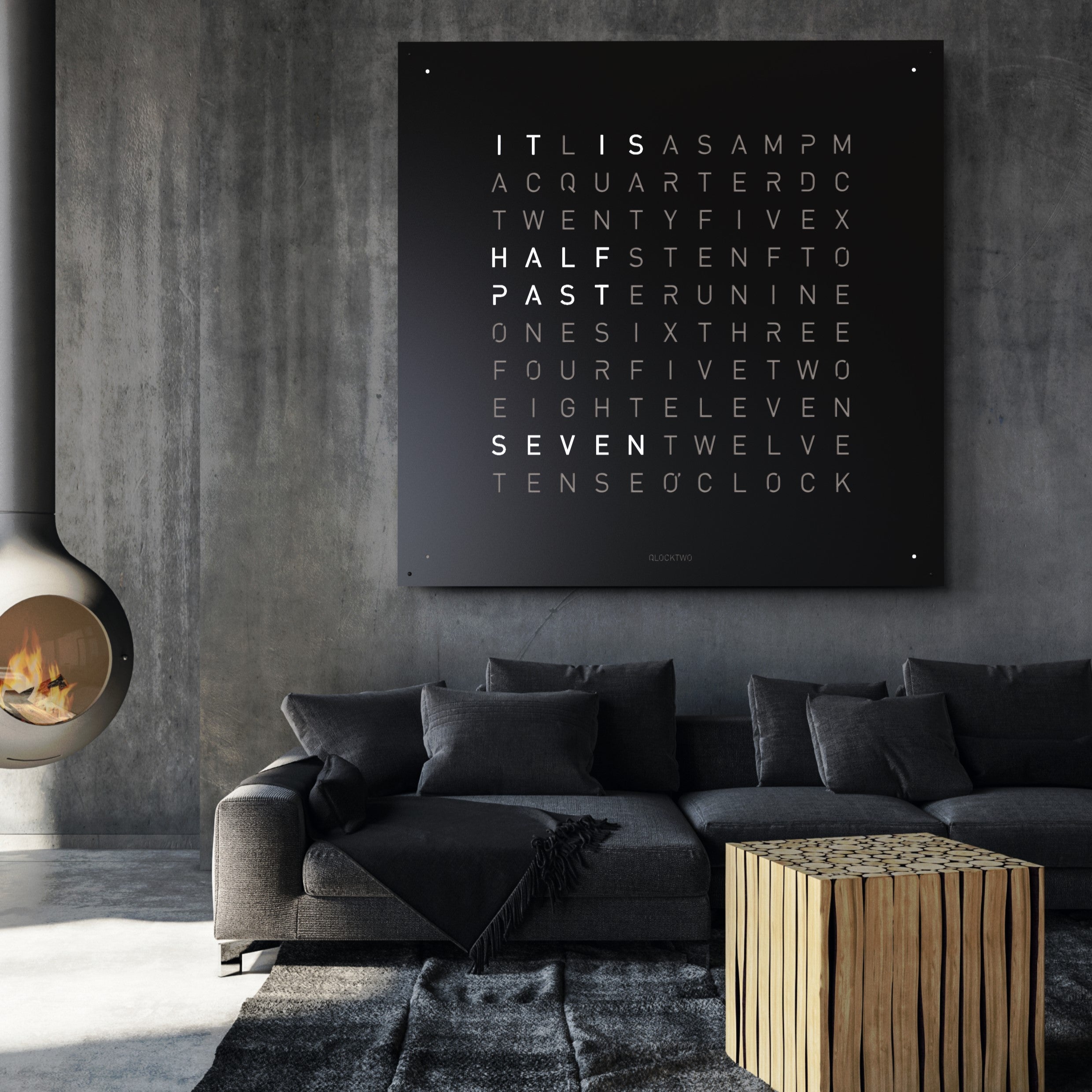 Horloge murale EARTH 180 BLACK PEPPER