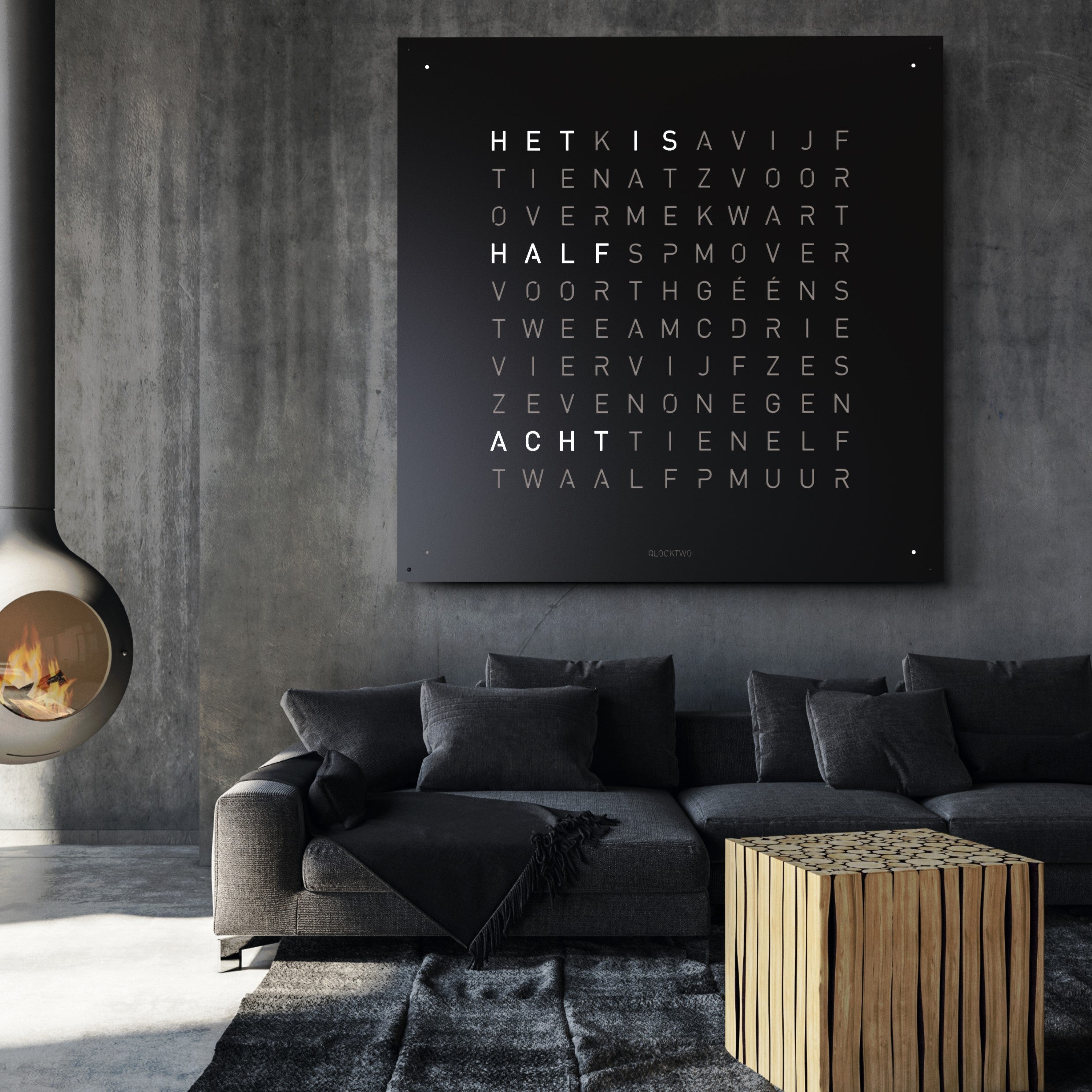 Horloge murale EARTH 180 BLACK PEPPER