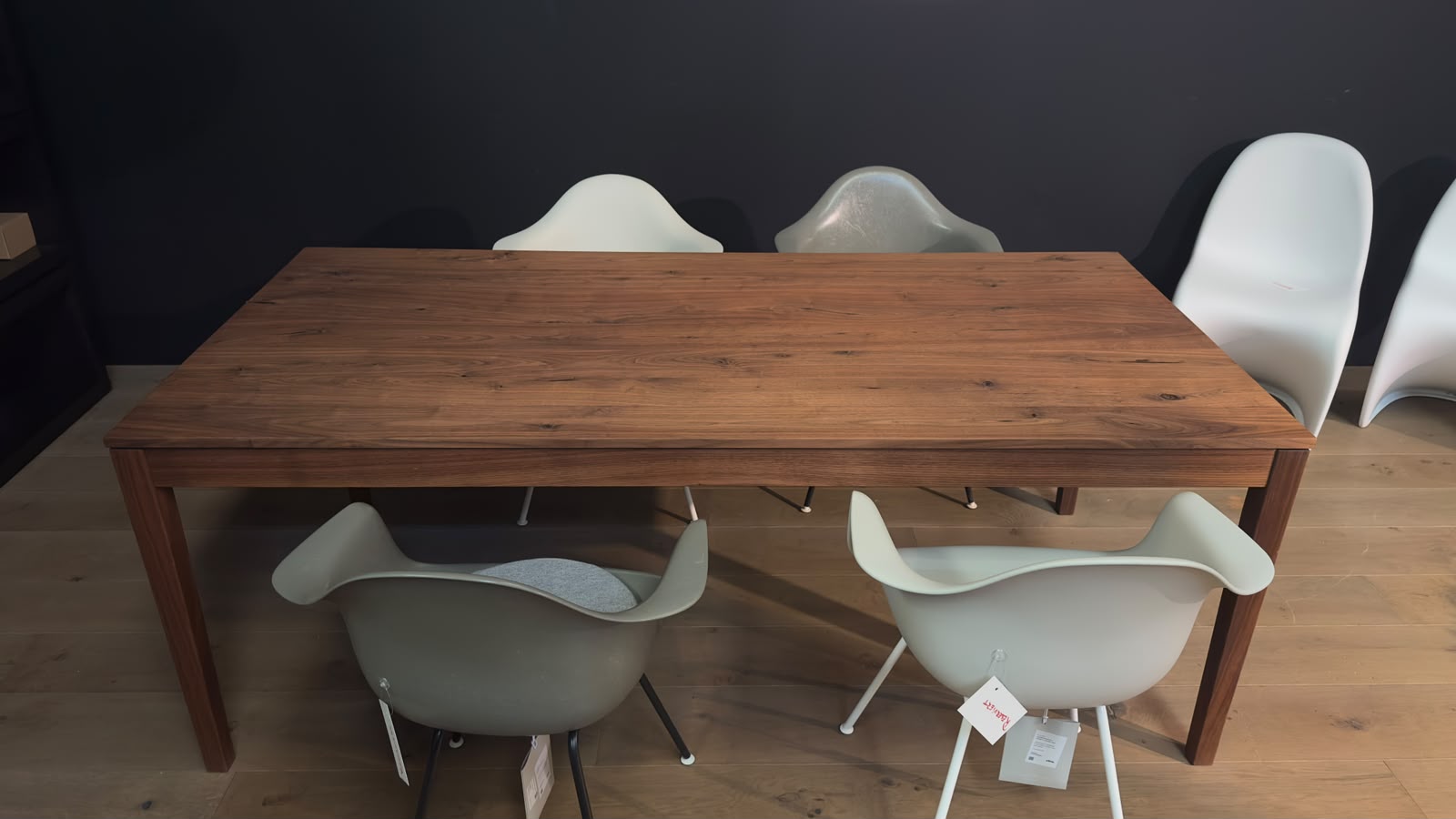 Scholtissek ZEBRA Dining Table in Walnut, as a display piece