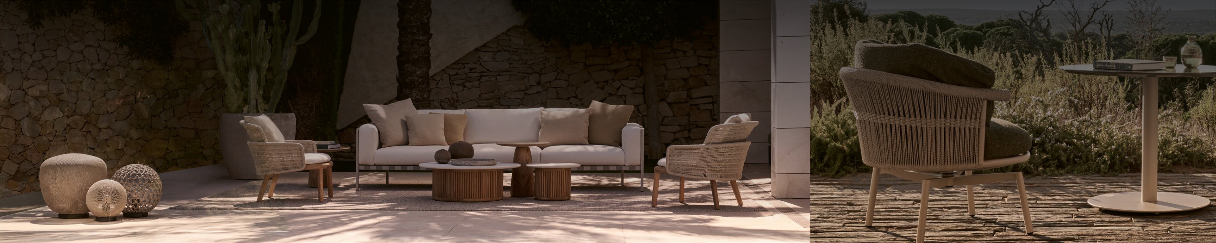 Exklusive Gartensofas für Garten und Terrasse in natürlichem Design