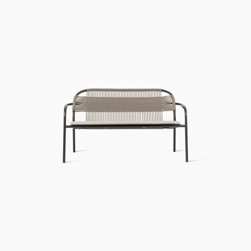 Vincent Sheppard CLEO Garden Sofa with Aluminum Frame and Rope Weave in Fossil Gray