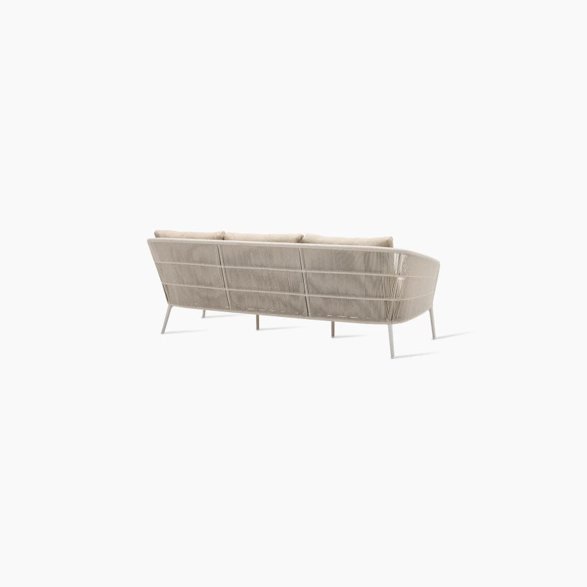 Vincent Sheppard AKARI 3-Seater Garden Sofa Detail with Acrylic Rope and Aluminum Frame