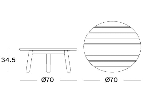 Vincent Sheppard ANTON : dimensions de la table basse