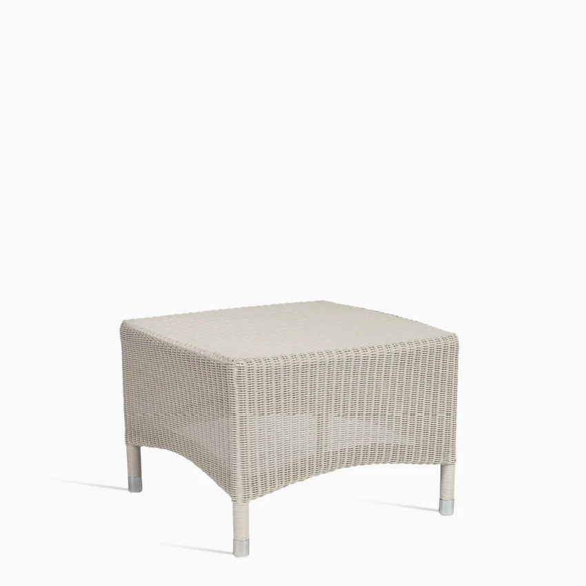Table d'appoint SAFI de Vincent Sheppard, couleur « Old Lace », avec structure tressée