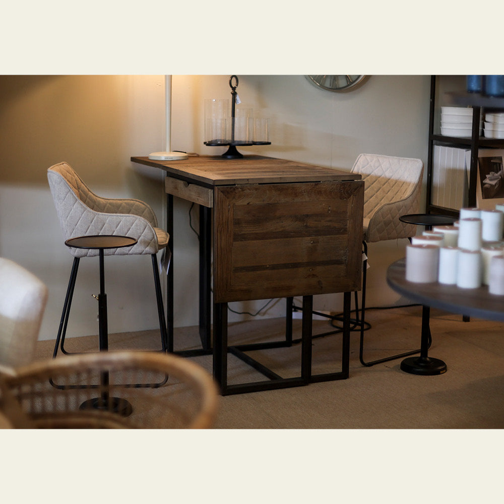 EXPO Riviera Maison SHELTER ISLAND Table de bar avec chaises de bar FRISCO DRIVE FABULOUS FLAX