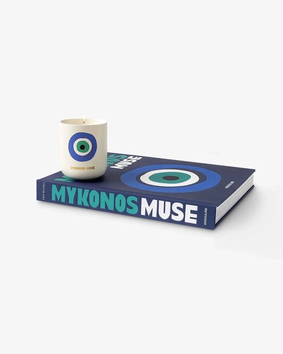 Assouline - Buch Kerze TRAVEL FROM HOME Mykonos Muse Geschenkset -  | Homestorys
