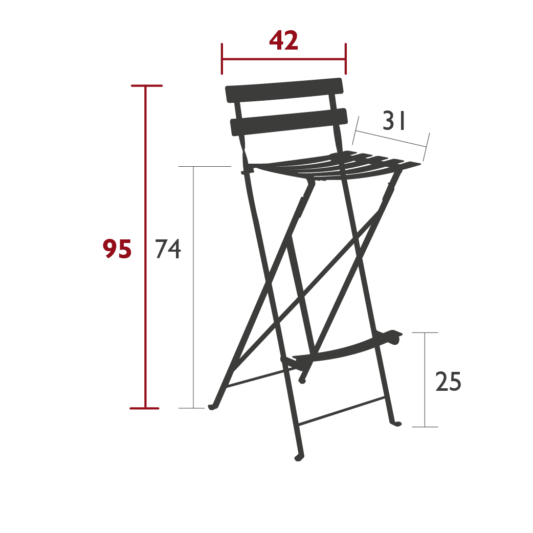 Barstuhl BISTRO - Klappbar _ Fermob _SKU 511301