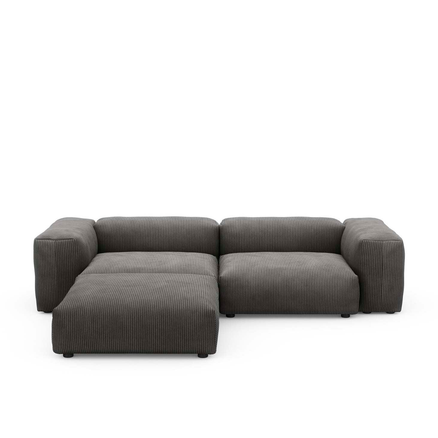 Modular corner sofa cord velor - L