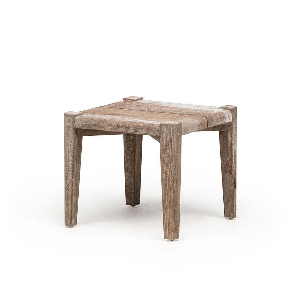 Couchtisch FLOOR Square 40×40 cm von Gommaire – kompakter Teakholz-Beistelltisch für Outdoor-Lounges, wetterfest und modular kombinierbar
